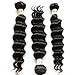 QTHAIR 10A Peruvian Virgin Hair Loose Deep Wave Human Hair 100% Unprocessed Peruvian Loose Deep Wave Virgin Hair Weave Natural Black Color Human Hair Bundles