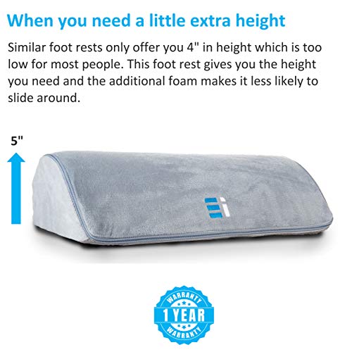Office Foot Rest Under Desk: New Ergonomic Footrest Cushion w/Angled Half Cylinder Design for Optimum Leg Clearance: Compact & Supportive Foot Stool Under Desk Foot Rest Home Office Accessories