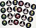 Retro Arcade Sticker, Galactic Fighter - 24 Pack