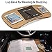 Bamboo Lap Desk for Laptop of Large Jumboo Size with Cushion and Handle, Bamboo Lapdesk Stand Tray, Lap Desk, Writing Table on Sofa, Bed Tray, Book Stand (Pezin & Hulin)