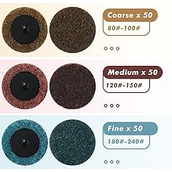 150 Pcs Sanding Discs Set 2 Inch Roll Lock Discs