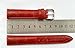 12mm Women's Dark Red Genuine Replacement Leather Watch Band Alligator Grain Matte Finish with Low Gloss