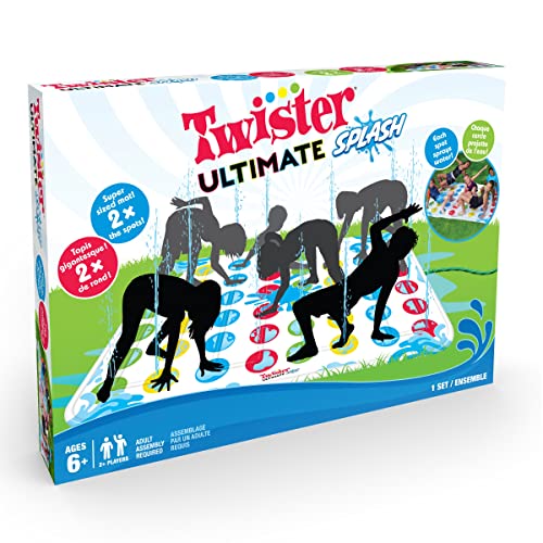 Hasbro Twister Ultimate Splash Giant Outdoor Inflatable Water Twister Game for Kids Backyard