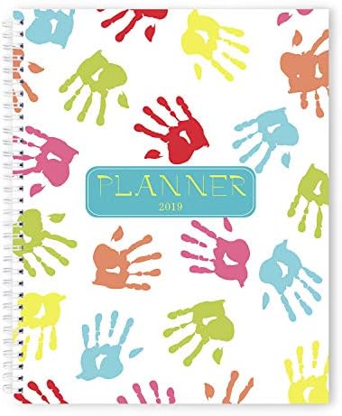 2019 A4 Week to View Daily Weekly & Monthly Diary Planner, Personal Agenda Organizer with Note Pages by Shiplies (21.5x28cm)