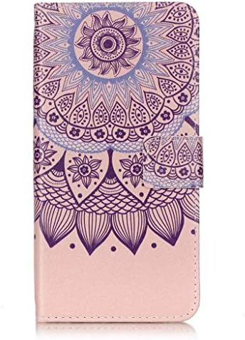 iBerry iPhone 7 Plus Case, Unique Awesome Patterns Printed on Slim PU Leather Flip Wallet Case with Kickstand and Folio Cover Pefect fit for Apple iPhone 7 Plus, the Eye of Flower