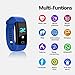 Letuboner Fitness Tracker with Heart Rate Monitor,Color Screen Activity Tracker,IP68 Waterproof Smart Wristband Pedometer (blue)