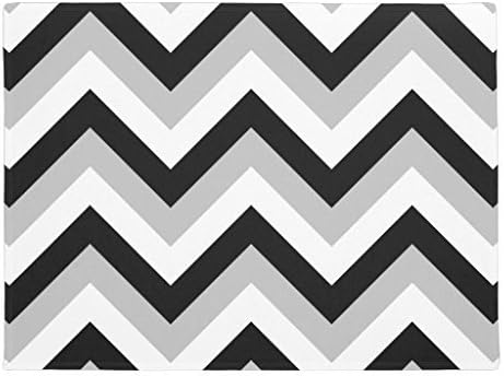 KliwKlol Zigzag Black Grey White Welcome Home Mat Indoor Front Door Mat 60 x 40cm Machine Washable Rubber Floor Mats for Home