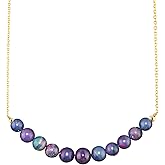 AAA Natural Ethiopian Black Opal Gemstone Bar Necklace, Opal Beads, Chakra Healing Crystals Beads, October Birthstone, Handmade 14k Gold Plated, 925 Sterling Silver, Women Jewelry, Valentine Gift, Size 18 inch