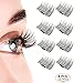 New Magnetic False Eyelashes-Ultra Thin 3D Fiber Reusable Best Fake Lashes Extension for Natural Look,Perfect for Deep Set Eyes & Round Eyes 2 Pairs