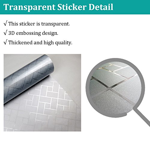 No Glue Window Film Privacy, Frosted Window Decal/Privacy Protection/Heat Control/Anti UV, Latticed Frosting Stained Glass Static Cling for Home/Office, 17.7x78.7 inch