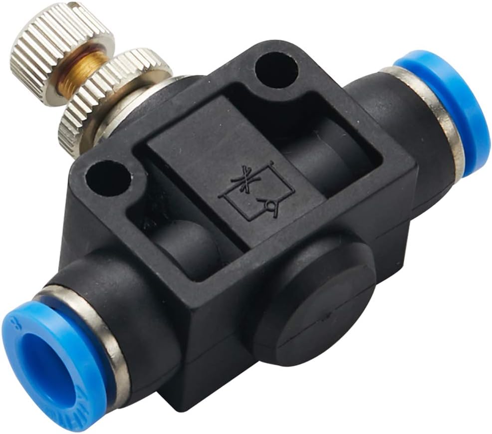 SU06 3/8" Tube OD Air Flow Control Valve Straight Union