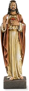 The Sacred Heart of Jesus Christ Resin Statue, 22 3/4 Inch