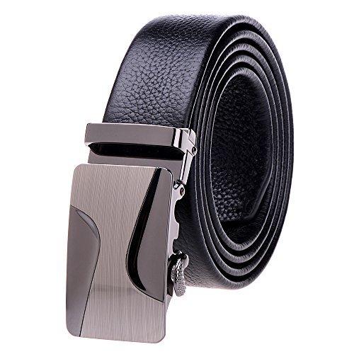 Vbiger Herren Gürtel Ledergürtel Vollrindledergürtel Schwarz