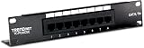 TRENDnet 8-Port Cat5e Patch Panel 10 Inch RJ45 Gigabit Unshielded Wall Mount