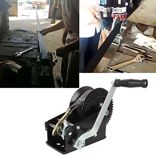 3000lbs Boat Trailer Winch Heavy Duty Hand Winch With Strap And Hook