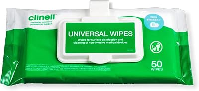 Clinell Universal Cleaning Wipes 50 Pack - Multi Purpose Disinfectant