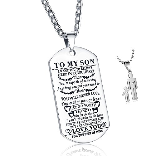 CALIS Dog Tags for Men Engraved I Want You to Believe Deep in Your Heart Love Dad Dog Tag