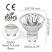 Simba Lighting Halogen GU10 35W Spotlight 120V MR16 with Glass Cover (10 Pack) Dimmable for NP5 Candle Warmer, Accent, Recessed, Track Lighting, Twist-N-Lock Twistline Base, Warm White 2700K