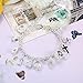 Zealmer Multi Wedding Love Charm Bangle Bracelet Silver Plated¡­