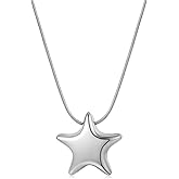 Plikin Star Necklace for Women Star Pendant Necklace Fashion Jewelry Gift for Women