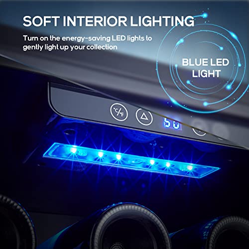 Kalamera 50 Bottle Compressor Wine Refrigerator Single Zone With Touch