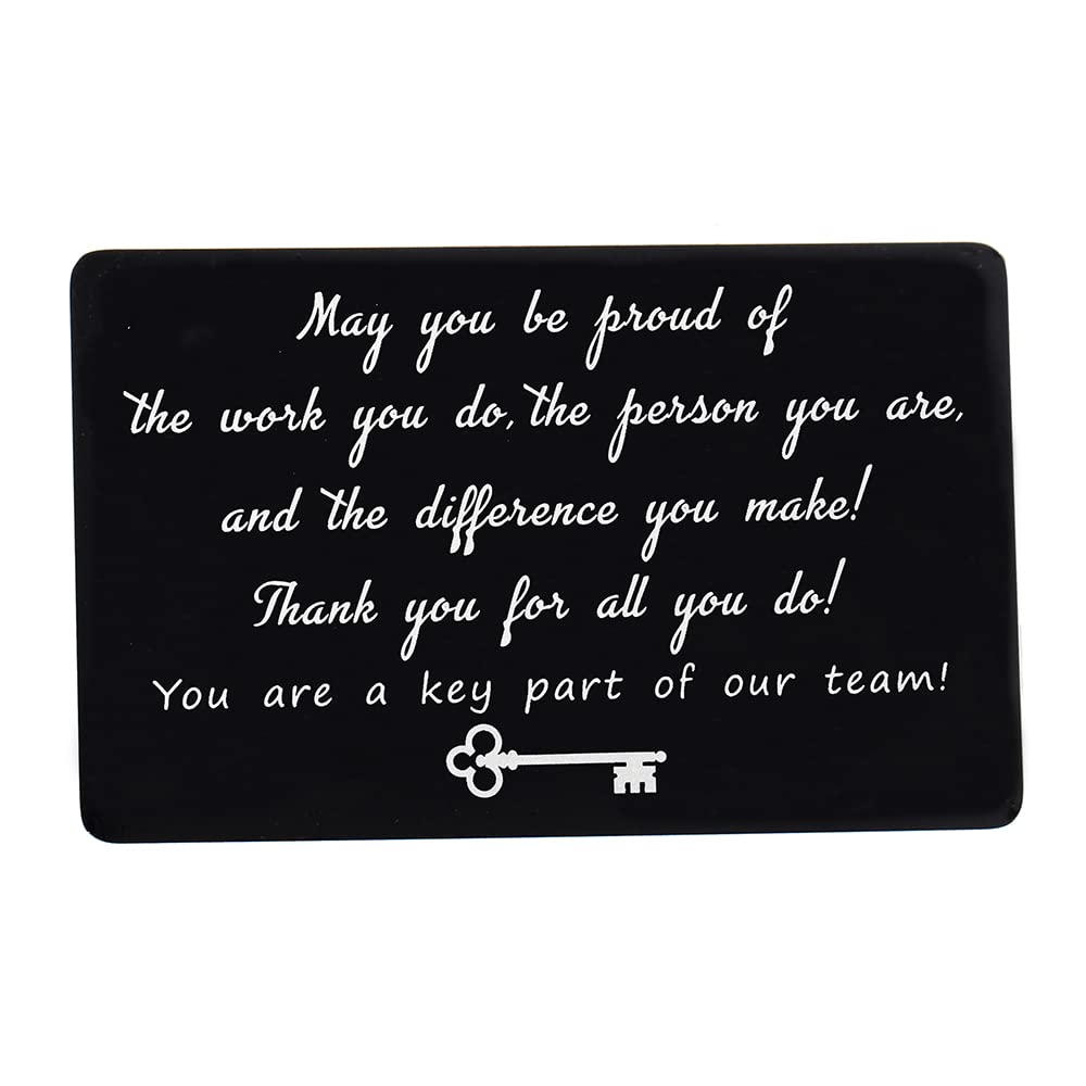 MADHAHEFU Appreciation Gifts for Women Men Wallet Insert Card Team Gifts for Staff Teachers Nurses Colleagues Coworkers Volunteer (May You be Proud of)