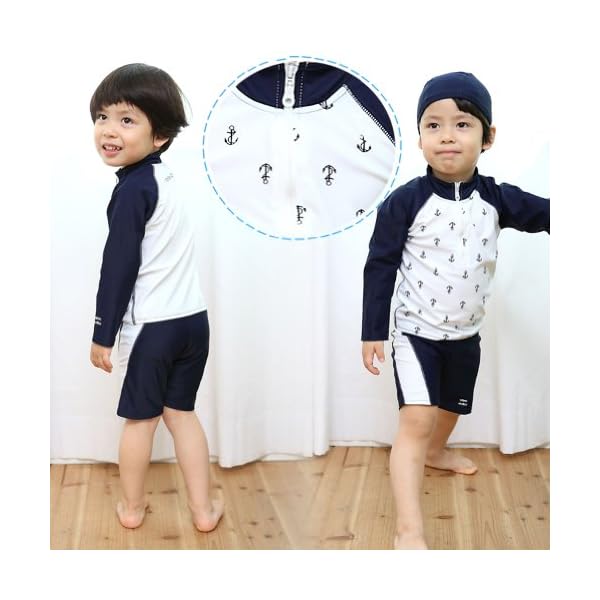 Boys-Long-Sleeve-Rash-Guard-Swim-Set-Uv-Protected-Cloth-for-Children