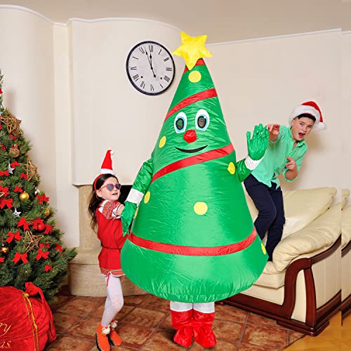 MINTER Inflatable Christmas tree Costume, Funny Christmas Cosplay Party Suit Costume Green Fancy