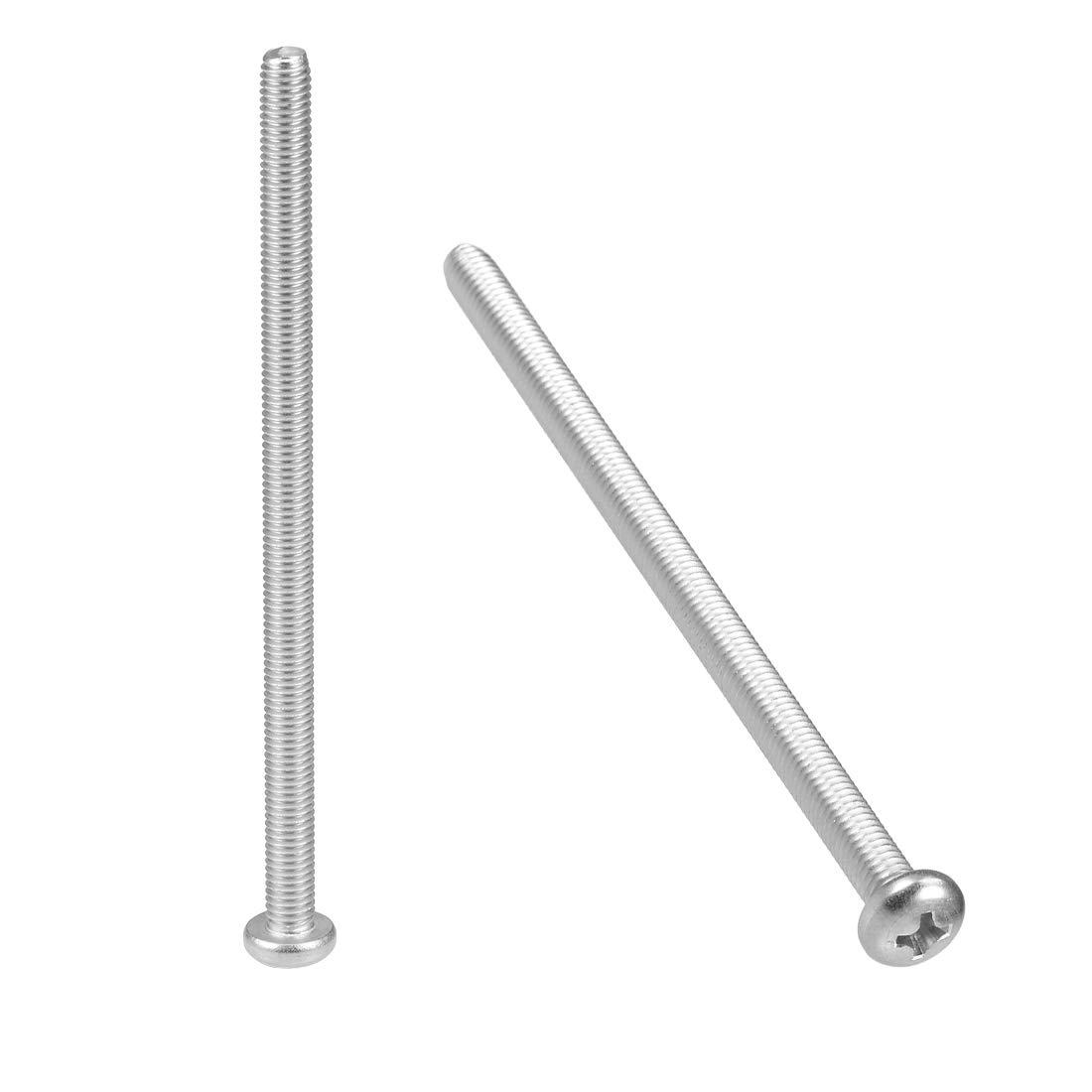 sourcing map M5x90mm Machine Screws Phillips Cross Pan Head Screw 304 Stainless Steel Fasteners Bolts 5Pcs