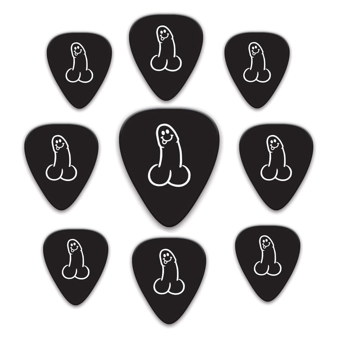 Pack of 9 x DickPicks Guitar Picks - Celluloid Electric or Acoustic Pick Plectrums - 0.96mm 'Semi'