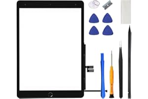 VDASO for iPad 9 (9th Generation) Screen Replacement 10.2 Inch Digitizer, for iPad 9th Gen 2021 A2602 A2603 A2604 A2605 Touch Glass Panel with Home Button, Repair Kit (Black)