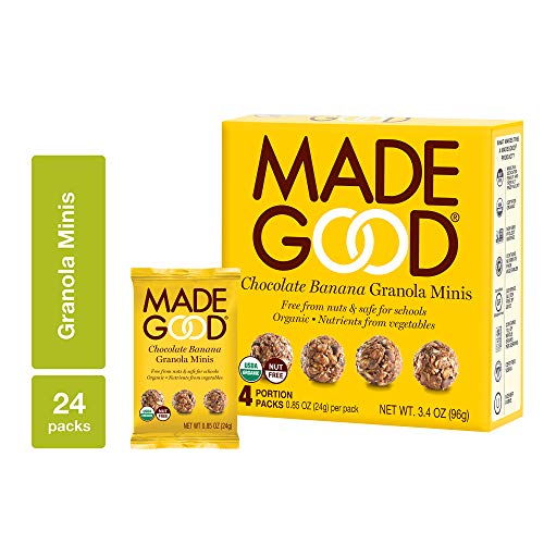 MadeGood Chocolate Banana Granola Minis, 6 Boxes (24 count); Wholesome and Delicious BiteSized
