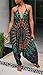 Womens African Print Spaghetti Strap One Piece Harem Pants Jumpsuit Romper