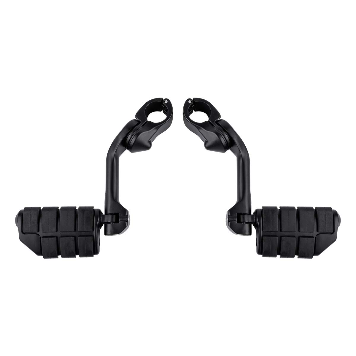 1.25" Long Angled Adjustable Highway Footpegs Crash