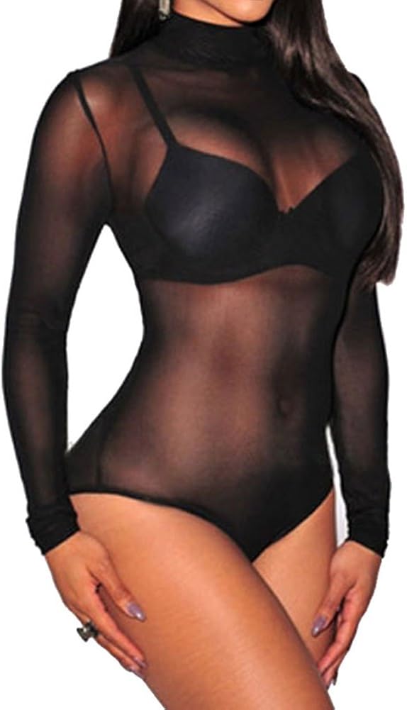 Latest Style New Sexy Women Ladies Lace Solid Skinny Slim Body Bodysuit Black Red-in Bodysuits 