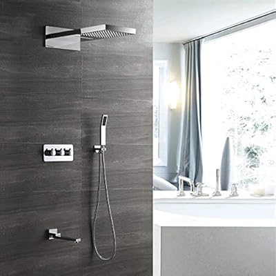 Hot And Cold Shower Faucet Set In Wall Concealed Shower All Copper