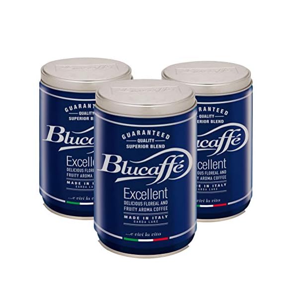 Lucaffé Kaffeebohnen - Blucaffé - 3er Pack (1 x 250g) - Gourmet Arabica, fruchtiger Geschmack, intensives Aroma, nach…