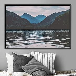 signwin Framed Canvas Wall Art Calming Waters Aerial...
