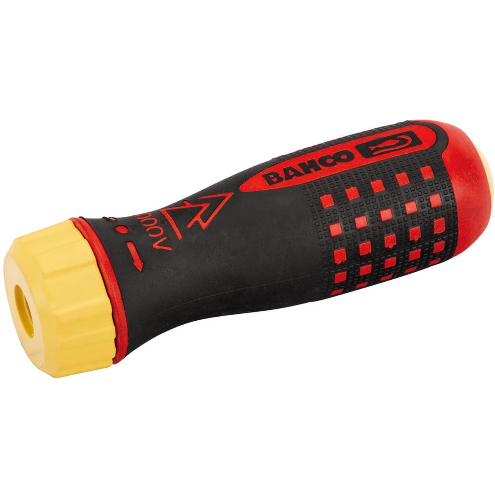 Bahco 808060 "Slim" Ratcheting Screwdriver Handle, Multi-Colour