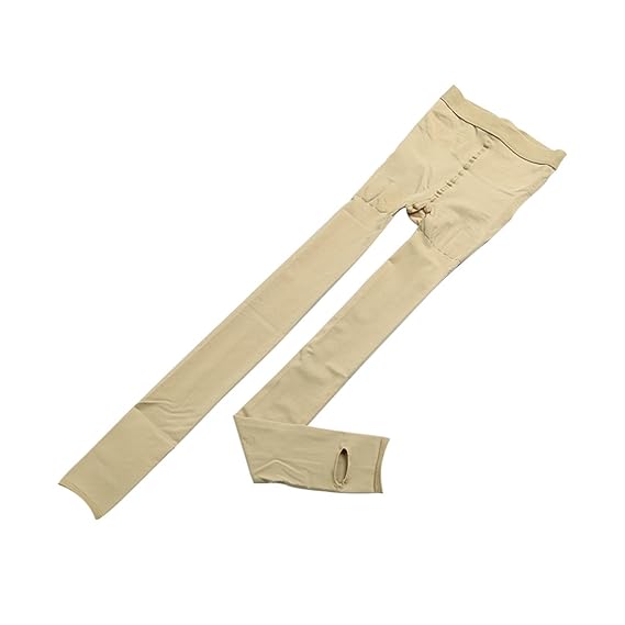 sourcing map Damen Kompression Formung Erhöhen Abnehmen elastisch Strumpfhose Leggings, Beige-Thin; Stirrup Leggings/XS (EU 3