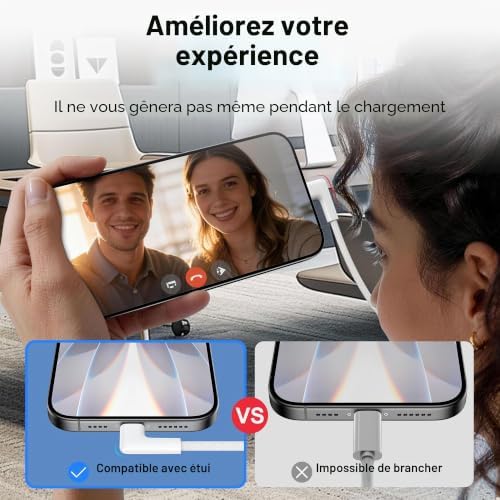 Câble USB C vers USB C [2M, Lot de 2] Cable USB C Charge Rapide 60W PD 3.0