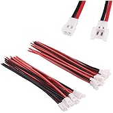 OliYin 10pairs 1S 2 pin Molex 51005 51006 2.0mm Pitch Chage Cable Male and Female Lead Plug Connector for 1S Lipo Battery Cha