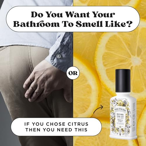 Poo-Pourri Before-You-Go Toilet Spray, Original Citrus, 4 Fl Oz - Lemon, Bergamot and Lemongrass
