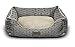 Pet Trendy Modern Chic Trellis Thick Bolstered-Microfiber Machine-Washable Pet Bed for Dog and Cat, 17-Inch x 22-Inch x 7-Inch, Slate Gray