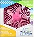 O2COOL Treva 5 Inch Battery Powered Fan Portable Desk Fan 2 Cooling Speeds with Compact Folding & Tilt Design Cubicle Accessories Small Portable (Raspberry)