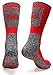 MIRMARU M203-Men's 5 Pairs Multi Performance Outdoor Sports Hiking Trekking Crew Socks (Black,Char,Olive,Blue,Red)