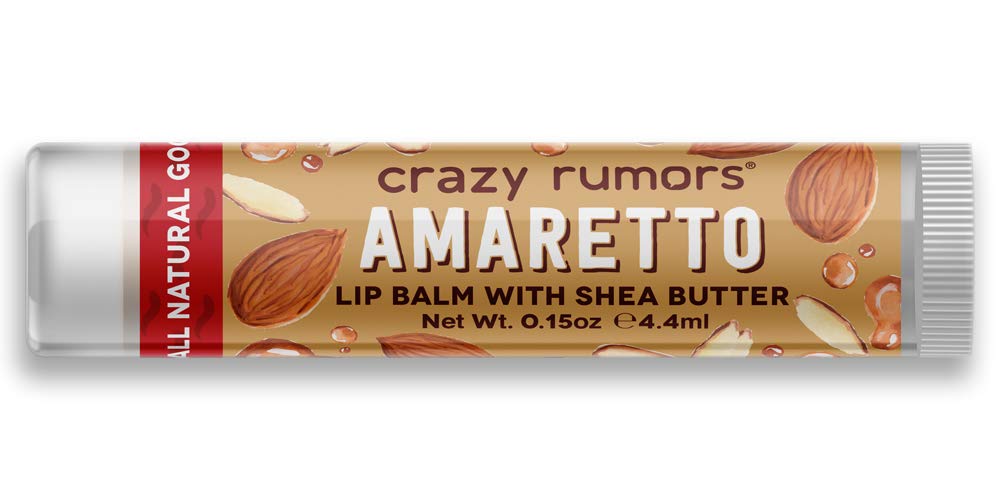 Crazy Rumors Amaretto Soothing Lip Balm Stick for Dry Lips, 100% Natural and Vegan 4 g