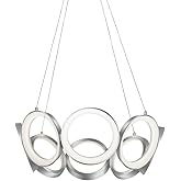 Kuzco Lighting OROS - 78W LED Chandelier-7.88 Inches Tall and 24 Inches Wide-Antique Silver Finish
