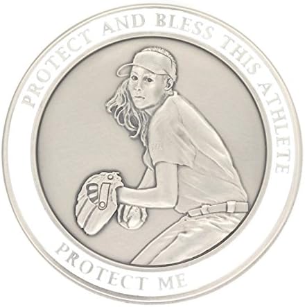 SOFTBALL Medal Saint Sebastian Brass SEBANO Sports Good Luck Coin 1.7" Minted DKC Mint