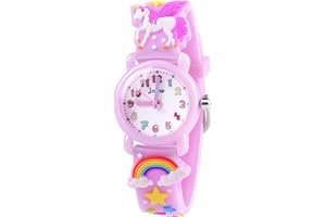 VAPCUFF Gifts for 3 4 5 6 7 Year Old Kids, 3D Cartoon Waterproof Kids Watch Educational Toys for 3 4 5 6 7 Year Old Girls Chr
